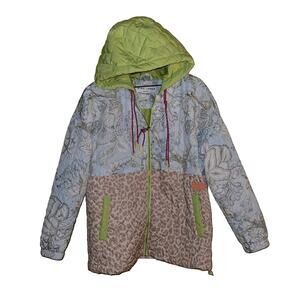 NIKKI JONES quilted hooded jacked S